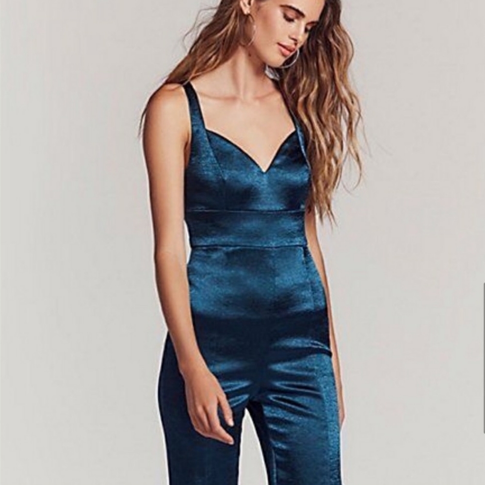 🎉HP 9/27🎊 Free People Emerald Bell Bottom Jumpsuit - 4 -**1 Left!!*** - Picture 2 of 16